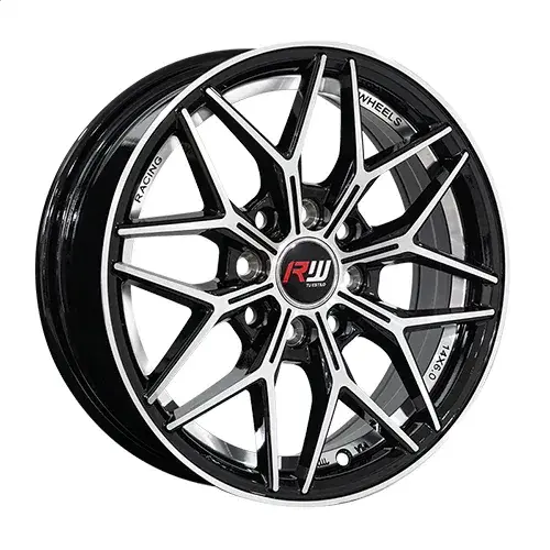 14X6 100/114.3X8 ET35 CB73.1 BLACK MACHINE - 1
