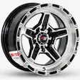 13x6 100/114.3X8 ET0 CB73.1 BLACK MACHINE/RIVET