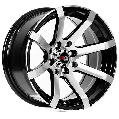 14X7 100/114.3X8 ET-10 CB73.1 HYPER BLACK MACHINE - 1