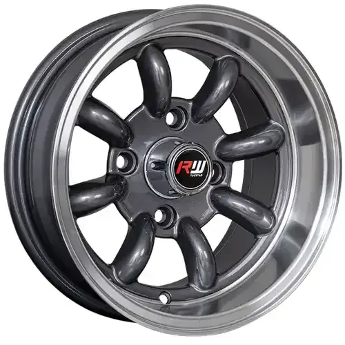 13X7 114.3X4 ET-7 CB73.1 GUN METAL/LIP POLISH - 1