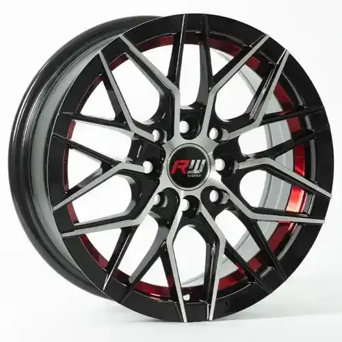 14X6 100/114.3X8 ET35 CB73.1 BLACK MACHINE/UNDERCUT RED