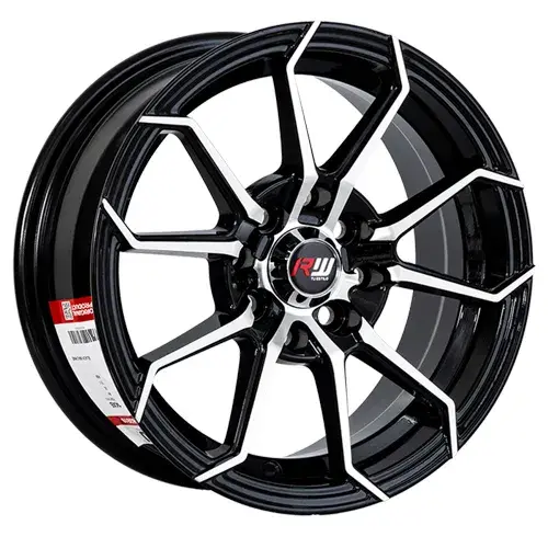 14X6 100/114.3X8 ET25 CB73.1 BLACK MACHINE - 1