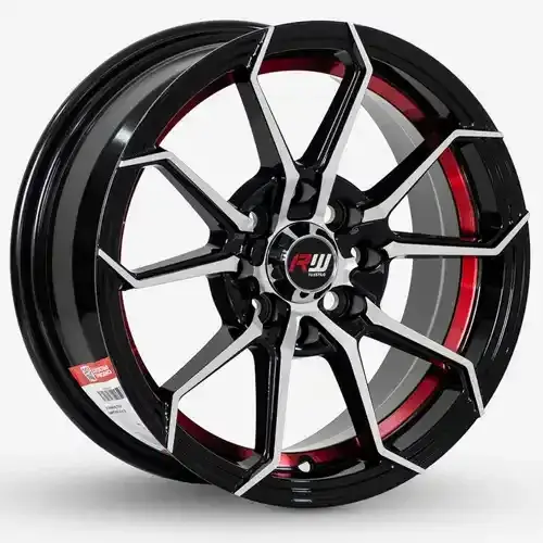14X6 100/114.3X8 ET25 CB73.1 BLACK MACHINE - 1