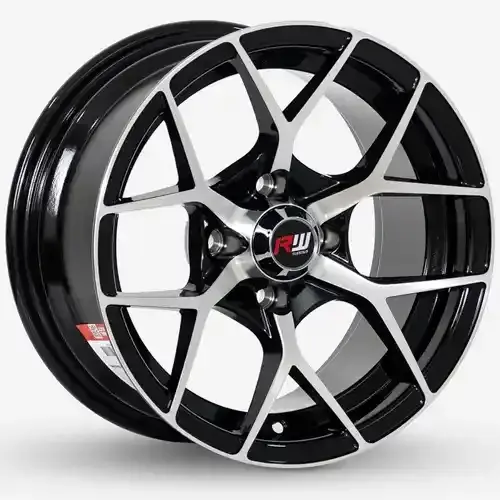 14X7 100X4 ET5 CB73.1 BLACK/MACHINE BLACK - 1
